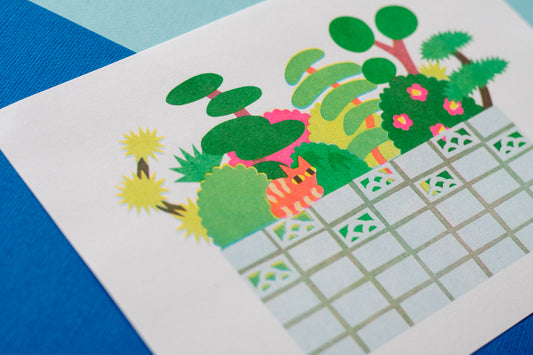 Fantastic Garden Risograph Print (A5)