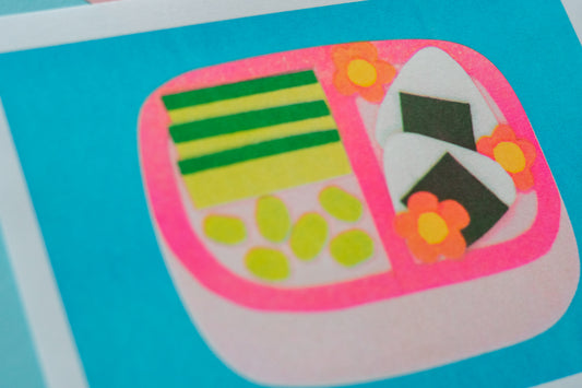 Bento Box A5 Risograph Print