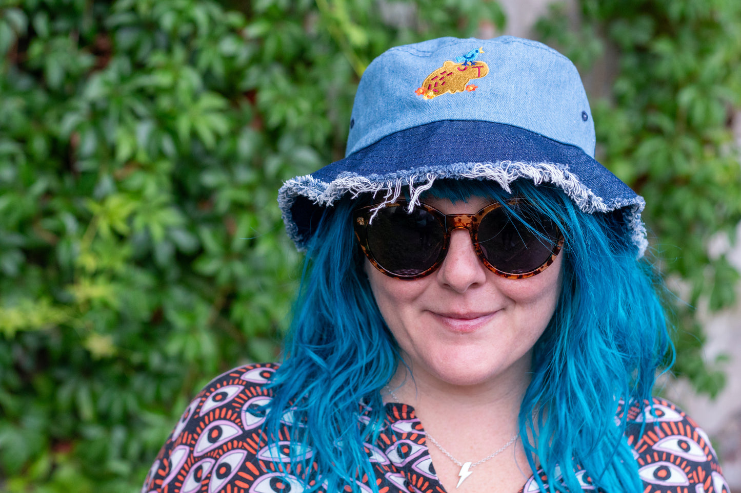 Denim Capybara Bucket Hat