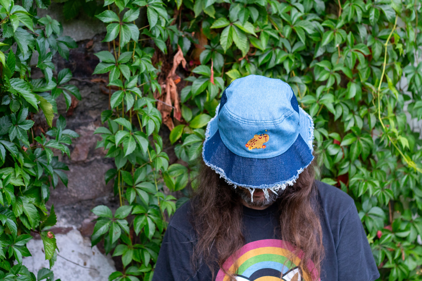 Denim Capybara Bucket Hat