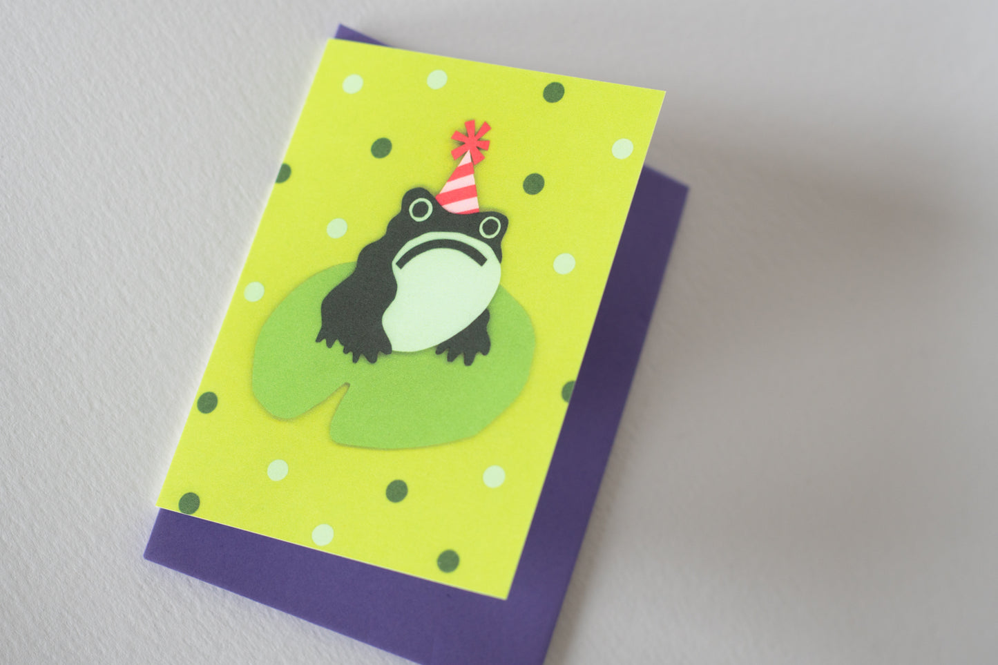 Grumpy Frog Mini Birthday Card