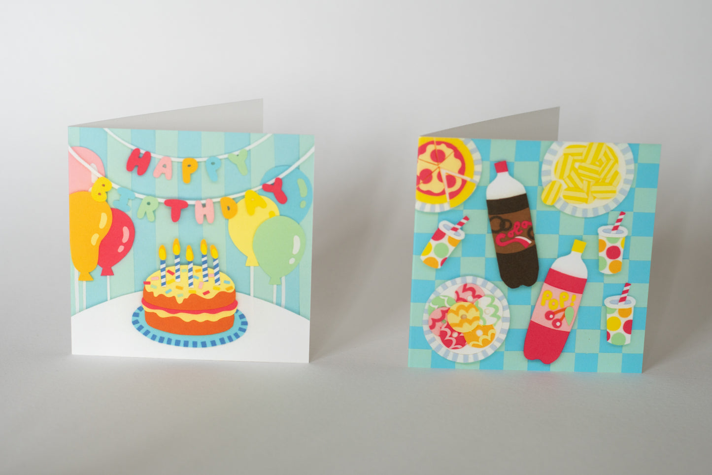 Retro Party Food Birthday Card