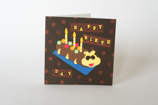 Caterpillar Cake Card