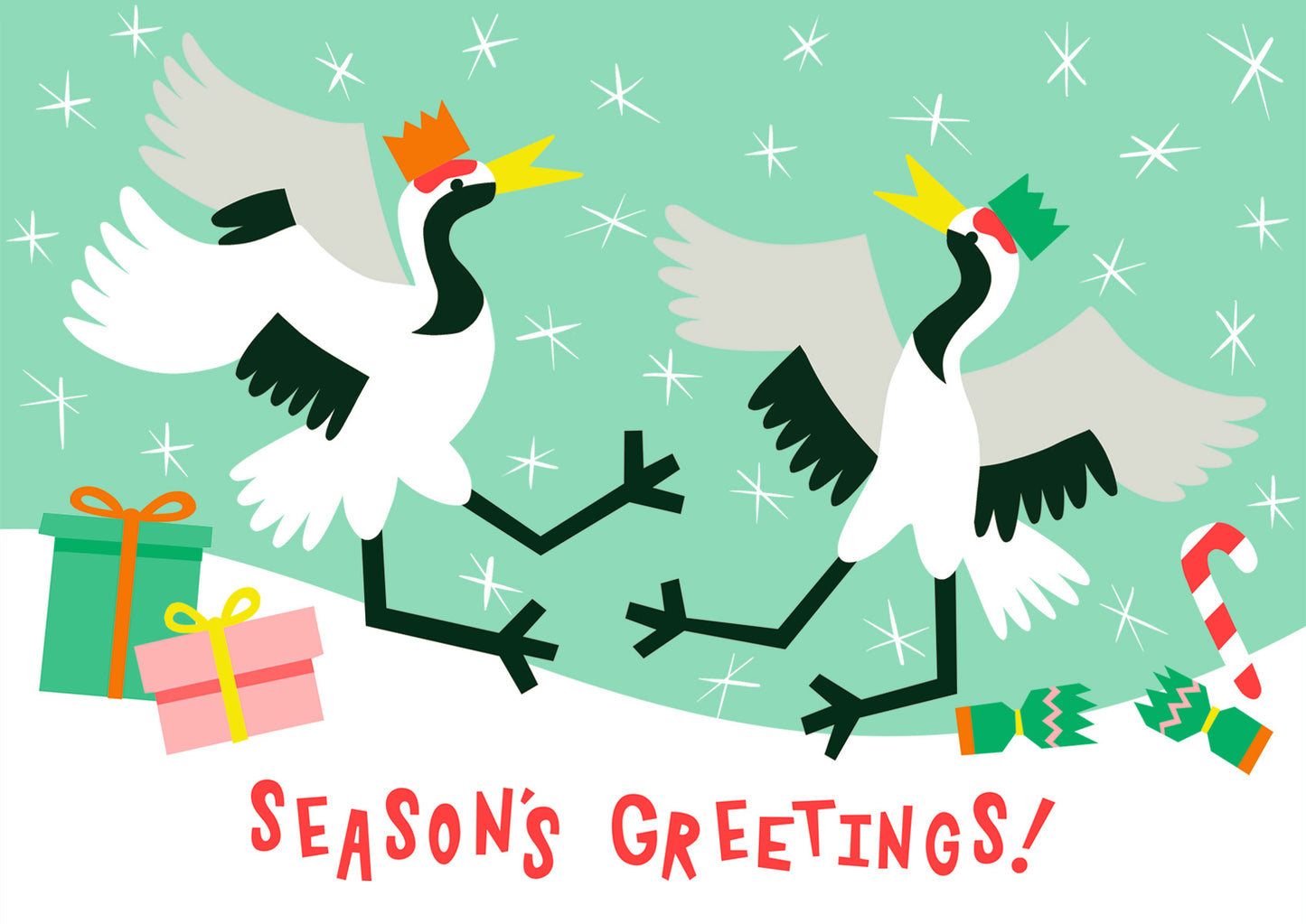 *PRE-ORDER* Japanese Crane Risograph Christmas Card