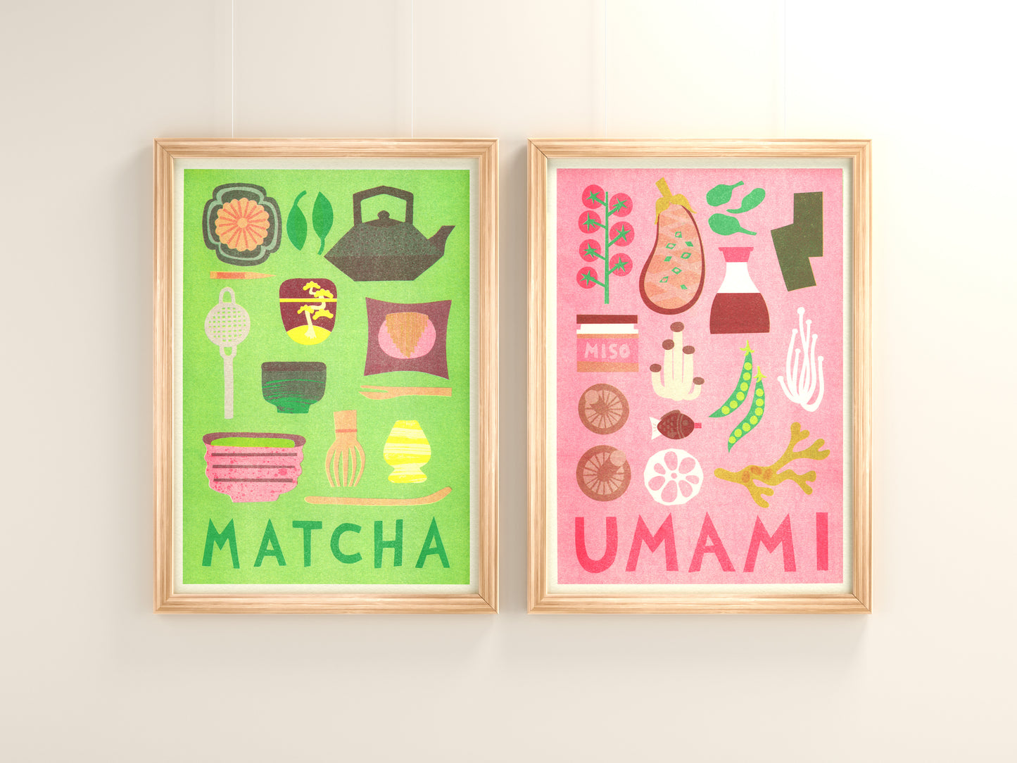 Matcha Tea A3 Risograph Print