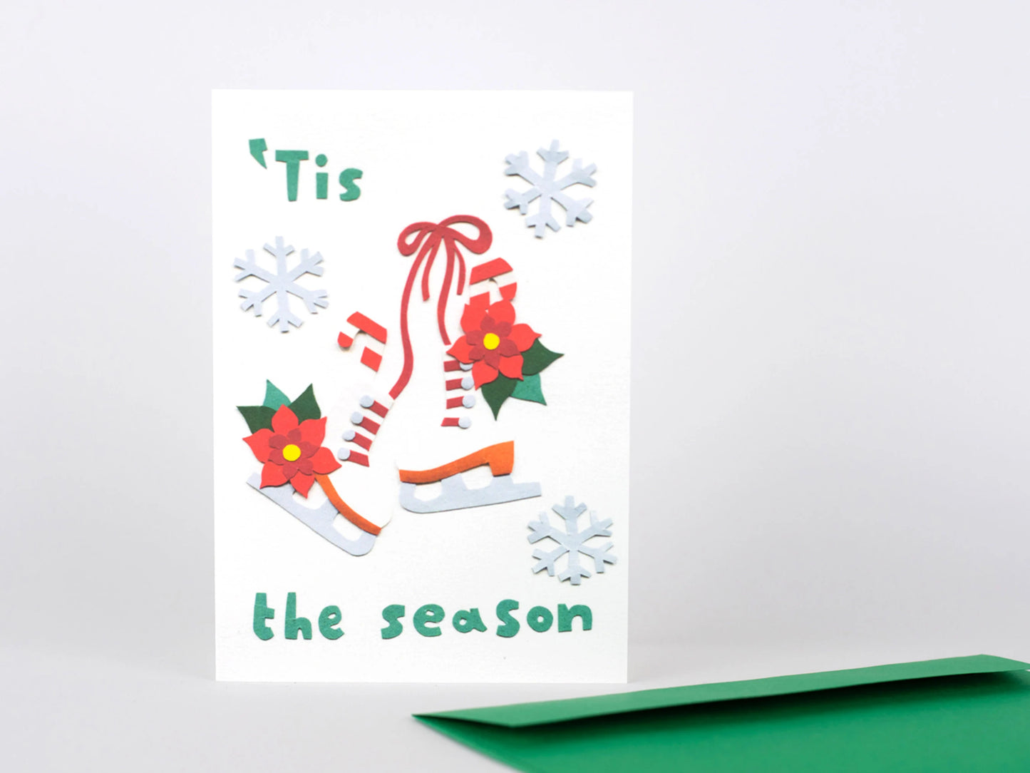 Cosy Nordic Christmas Card Set | Capybara Mistletoe, Candy Cane, Retro Ice Skates, Snowy Log Cabin, Magic Mushroom