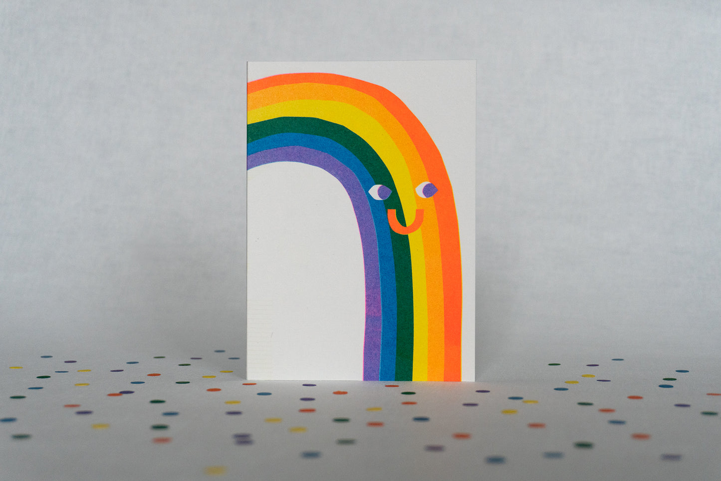 Rainbow Risograph Birthday Card