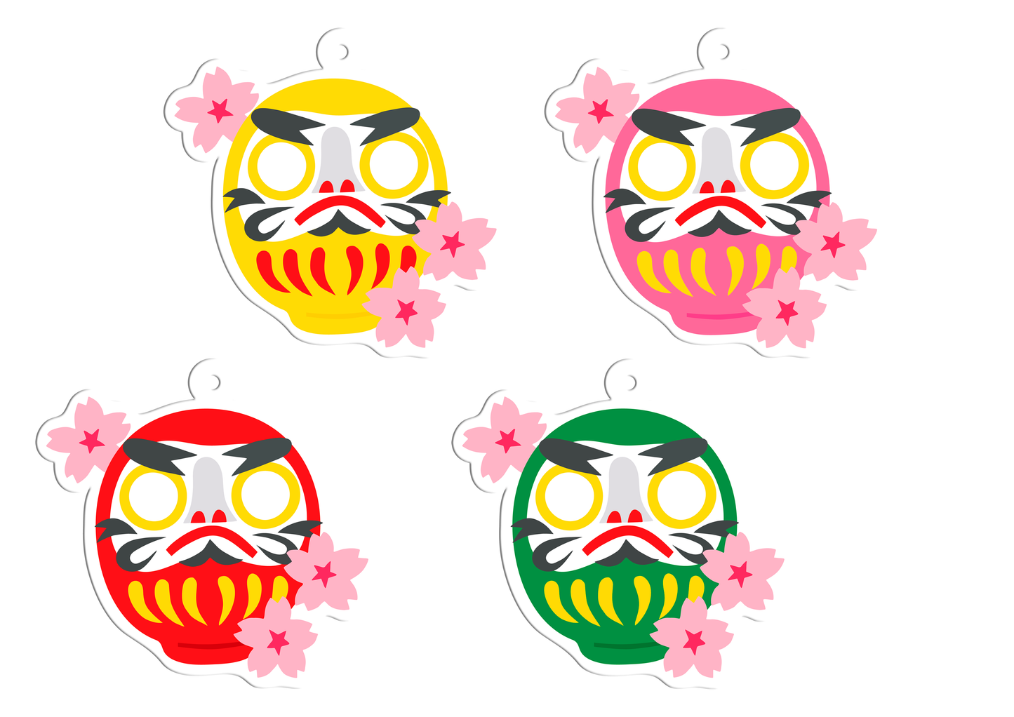 Daruma Good Luck Charm Decoration