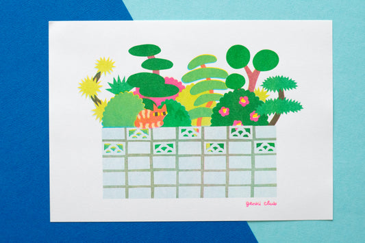 Fantastic Garden Risograph Print (A5)