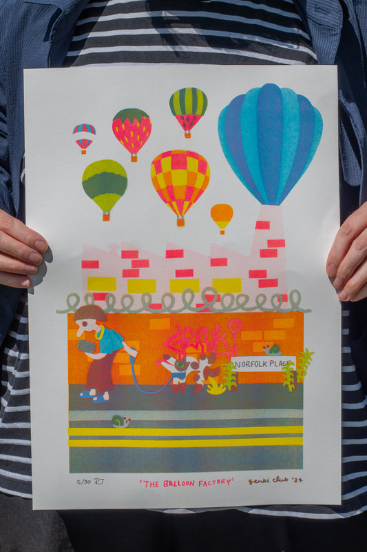 The Balloon Factory Risograph Print