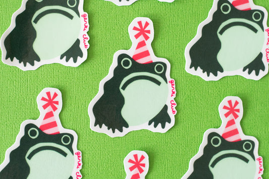 Grumpy Frog Sticker