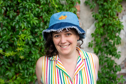 Denim Capybara Bucket Hat