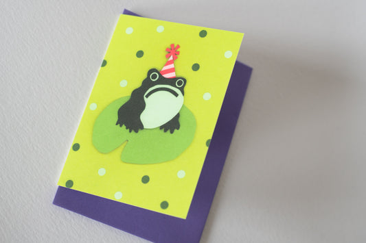 Grumpy Frog Mini Birthday Card