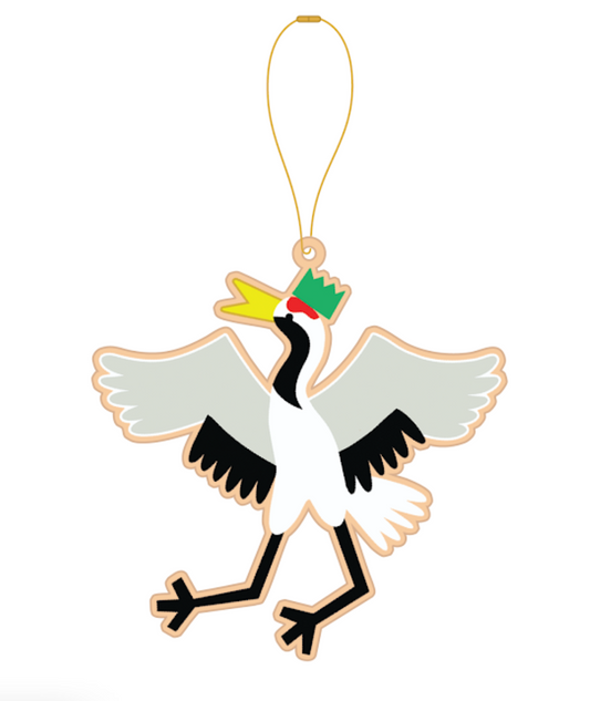 *PRE-ORDER* Festive Japanese Crane Wooden Tree Decoration