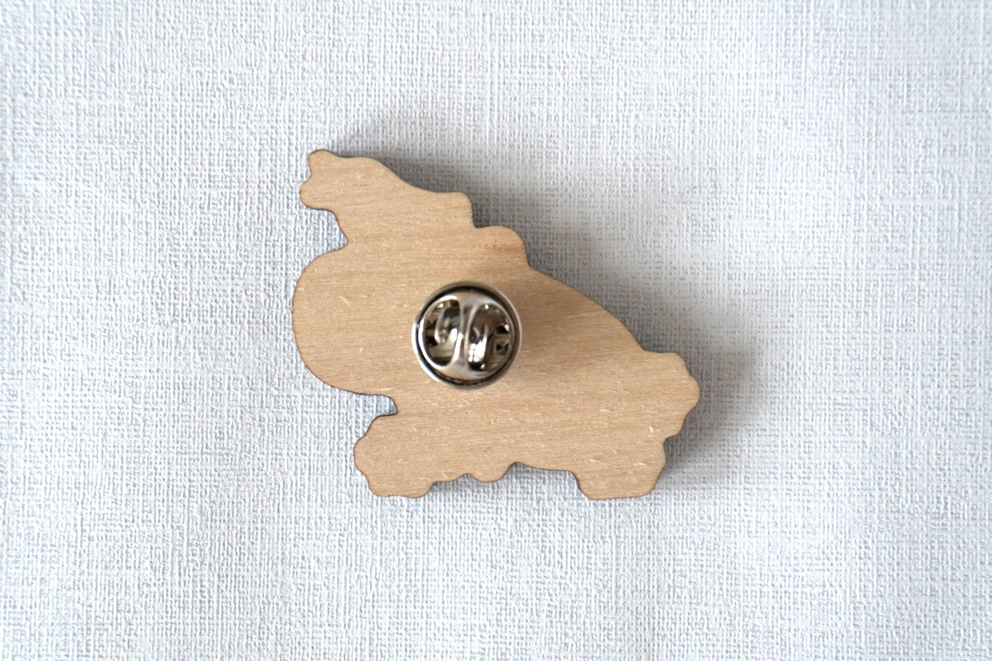 Wooden Capybara Pin Badge