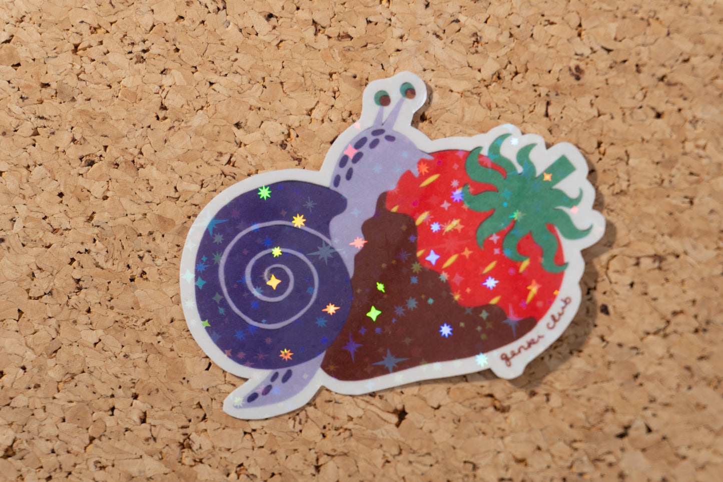 Snail on Strawberry Sticker