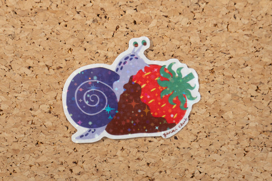 Snail on Strawberry Sticker