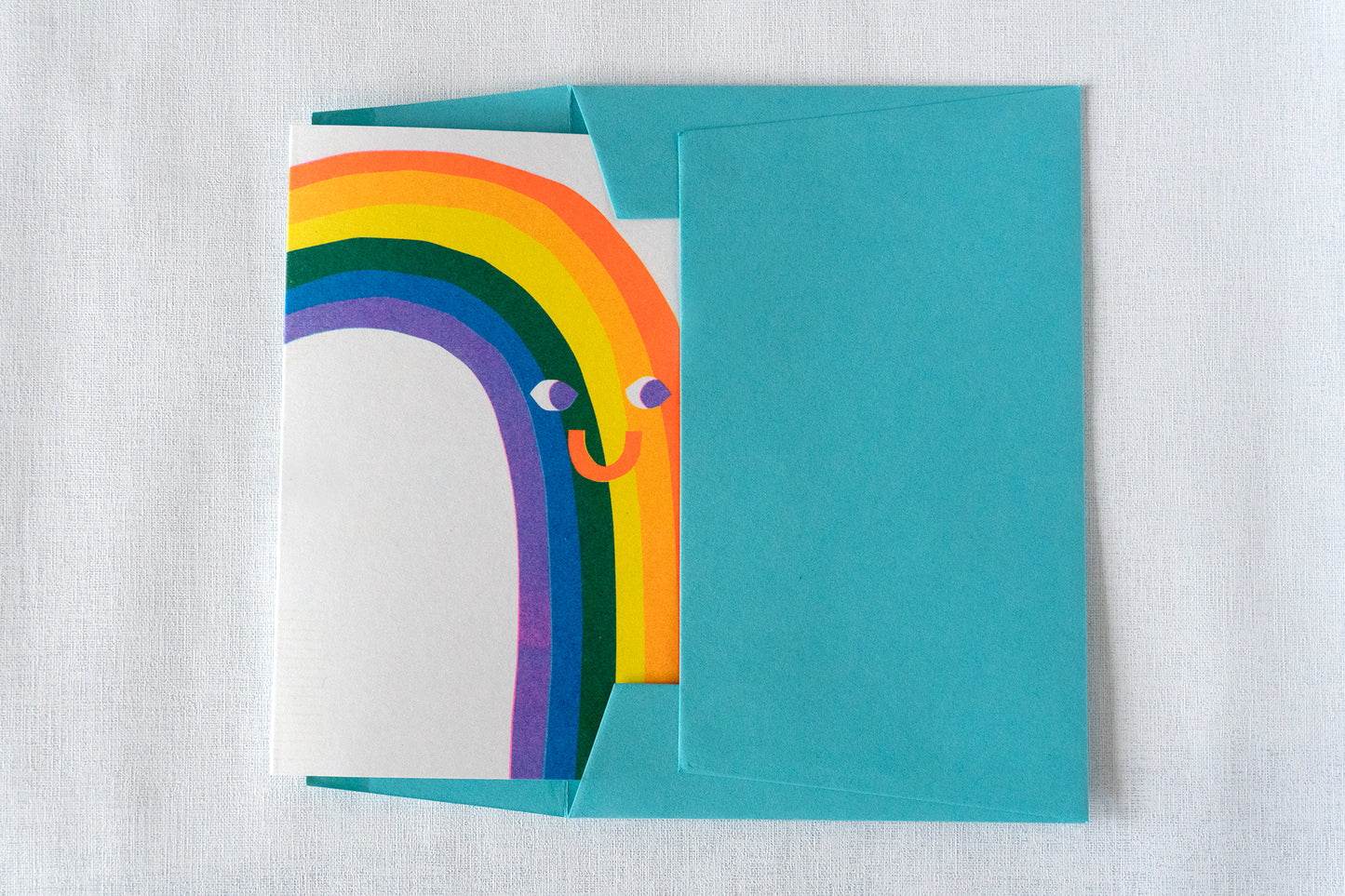 Rainbow Risograph Birthday Card