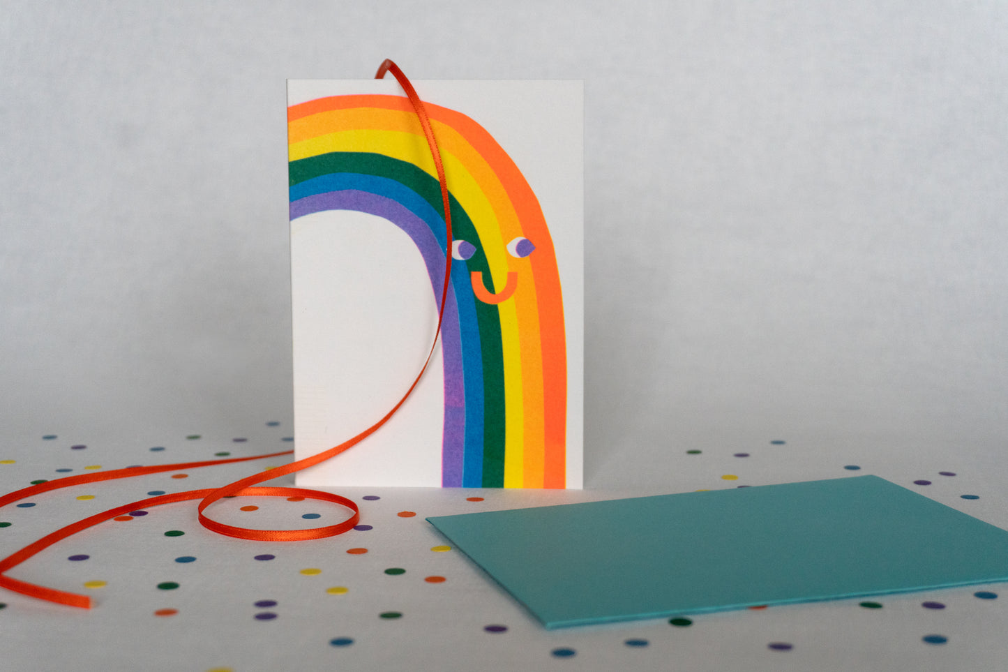 Rainbow Risograph Birthday Card
