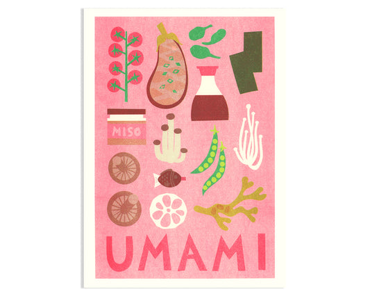 Umami Foods A3 Risograph Print